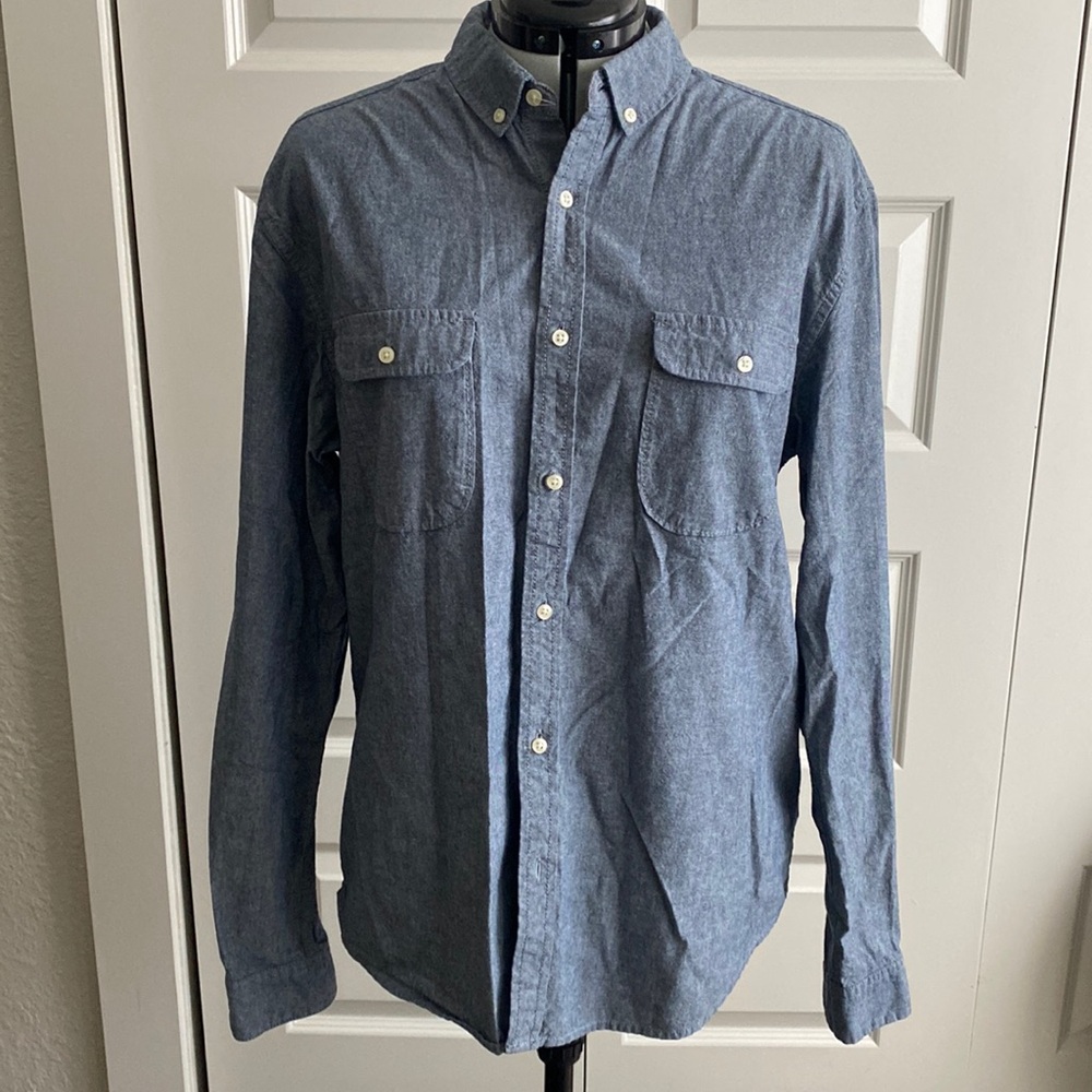 Life After Denim Chambray Shirt Size L 100% Cotton
